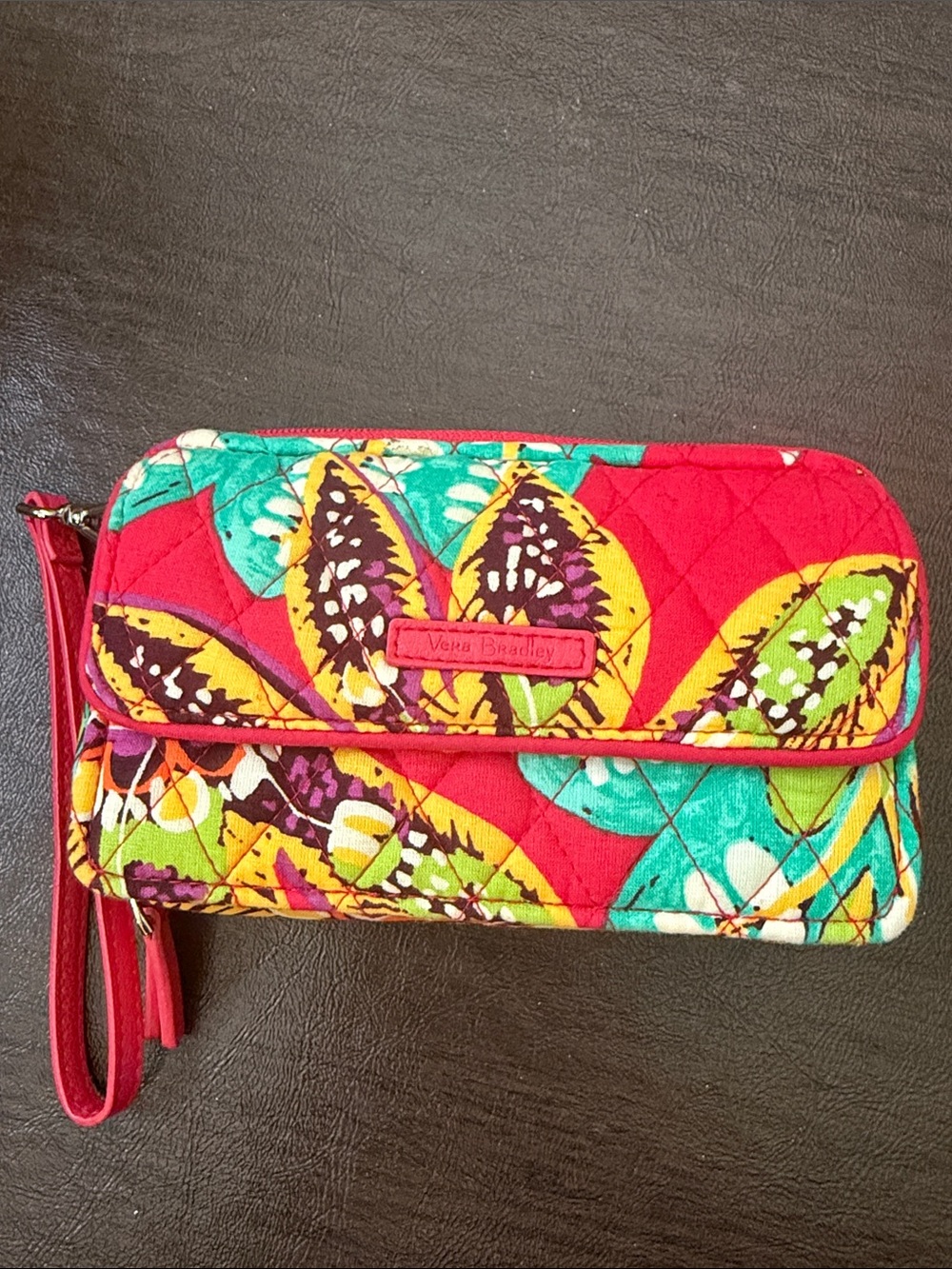 Vera Bradley Rumba Quilted Floral Wristlet